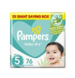 Pampers Baby-Dry Diapers, Size 5, Junior, 11-16kg, Double Giant Box, - Image 4