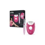 Braun Silk Epil 3 3-420 Epilator Raspberry Pink - Corded Epilator With 2 Extras - Including A Bikini Trimmer