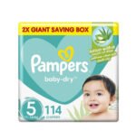 Pampers Baby-Dry Diapers, Size 5, Junior, 11-16kg, Double Giant Box, - Image 5