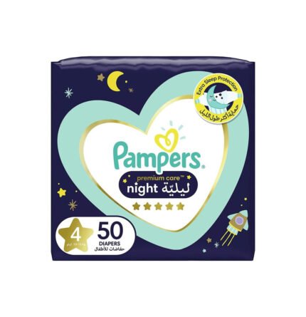 Pampers Premium Care Extra Sleep Protection Night Diapers, Size 4, 10-15kg