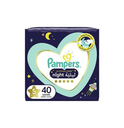 Pampers Premium Care Extra Sleep Protection Night Diapers, Size 5, 12-17kg