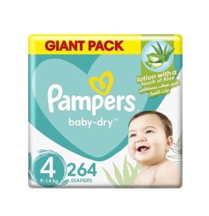 Pampers Baby-Dry Diapers, Size 4, Maxi, 9-14kg