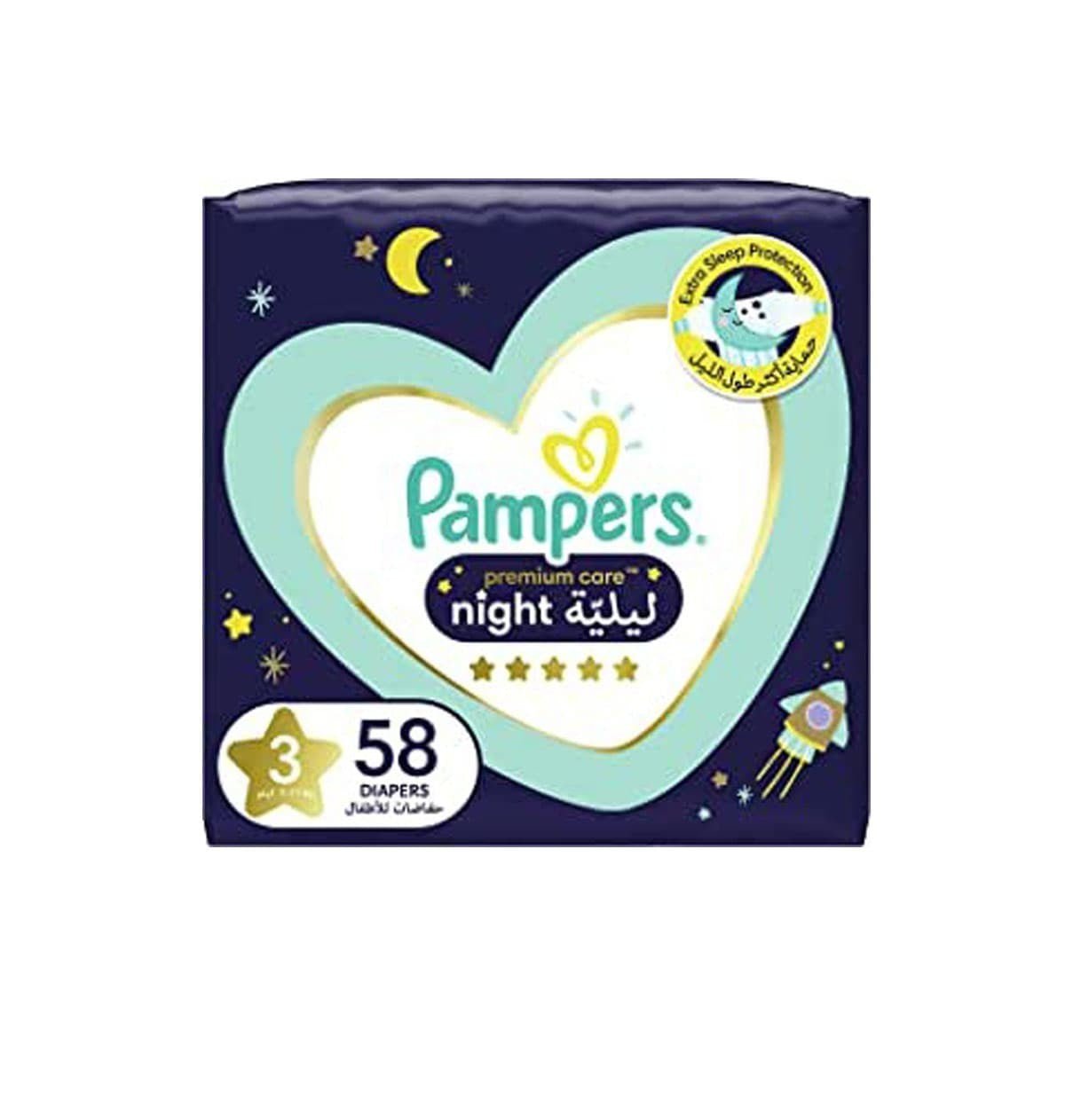 qyH6qBm2bLHnG0FVV44Wy7Y2AX1NrZCBTwFLXoNz_d9af7185-1703-4d0c-ac02-8c13874d083f Pampers Premium Care ,Extra Sleep Protection, Night Diapers, Size 3, 7-11kg - Image 1